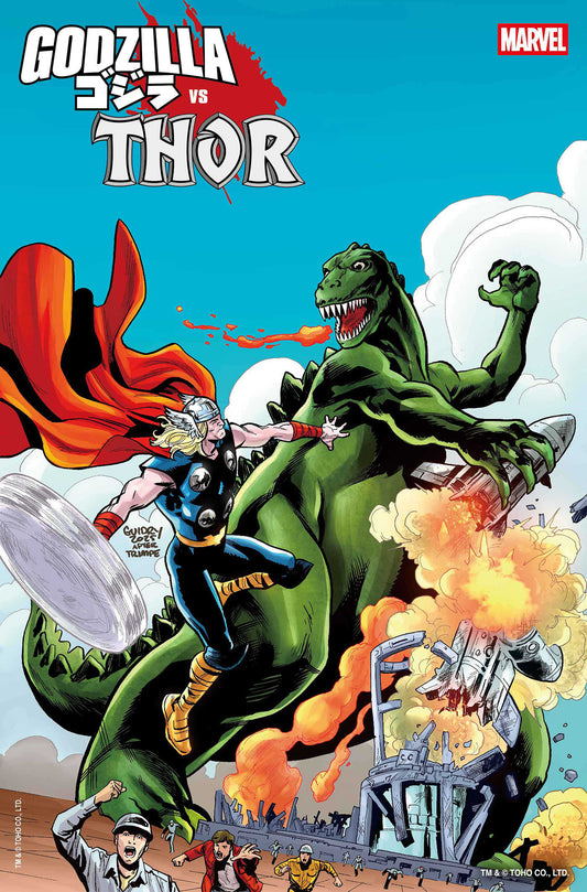 Godzilla vs Thor (2025) #1 Gavin Guidry Godzilla King Of The Monsters Homage Variant