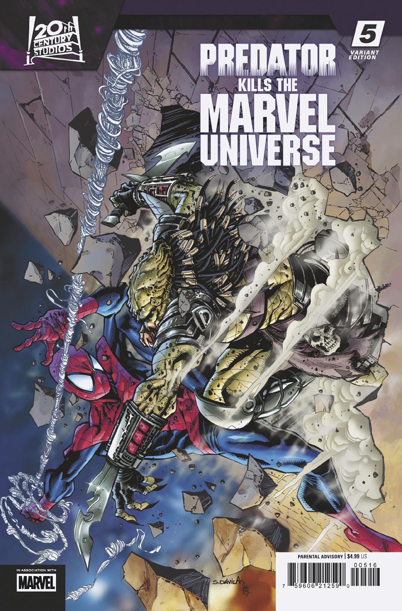 Predator Kills The Marvel Universe (2025) #5 Sergio Davila 1:25 Variant