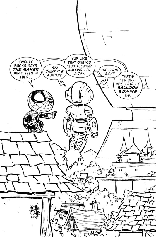 Ultimate Endgame #1 Skottie Young Black And White 1:100 Virgin Variant