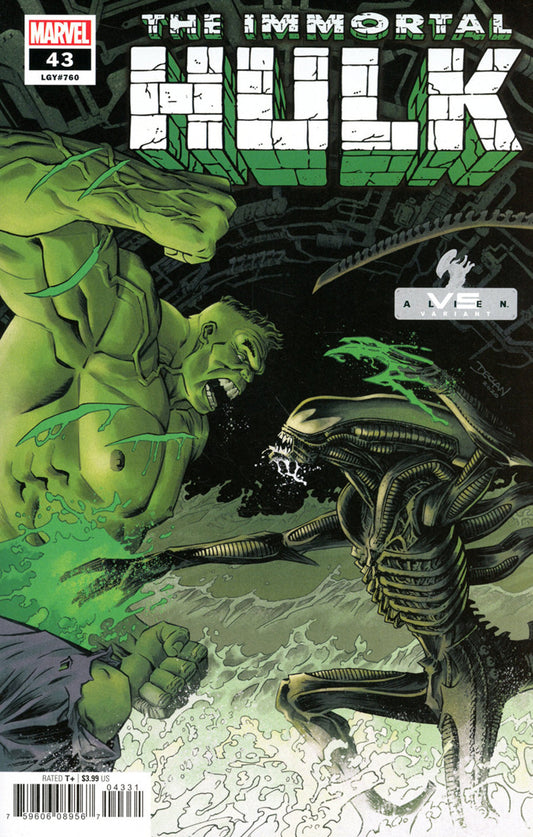 Immortal Hulk (2018) #43 Marvel vs Alien Variant