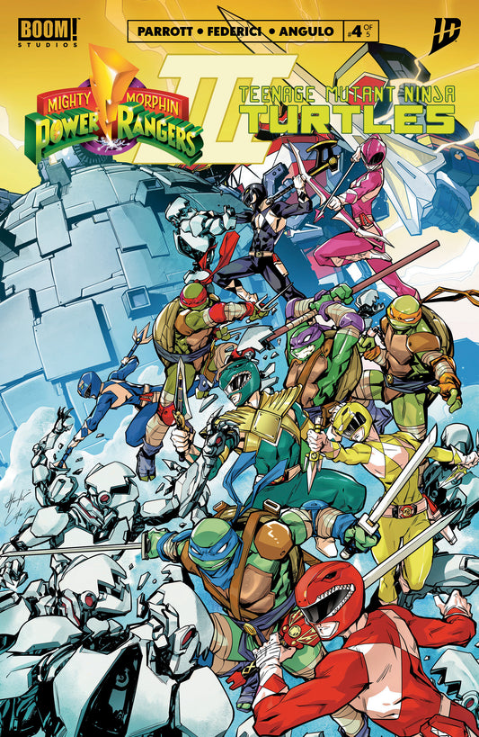 Mighty Morphin Power Rangers/Teenage Mutant Ninja Turtles III #4 B Variant (Dressed, Prasetya)
