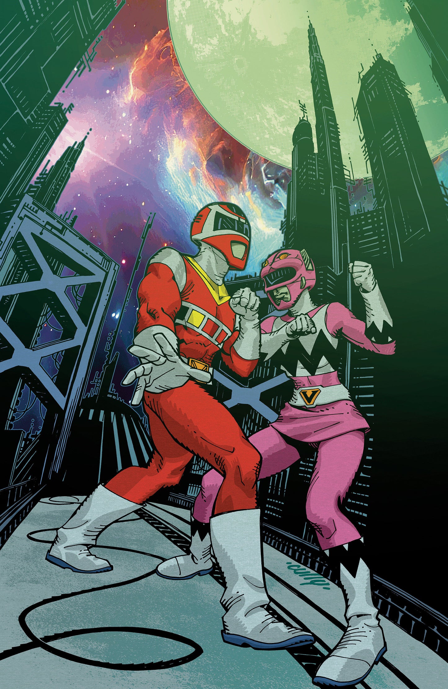 Power Rangers Unlimited #2 E 1 in 10 Variant Edition Foil Variant (Full Art, Foil, Hamner)
